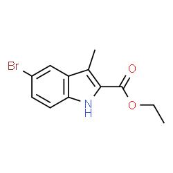 ChemSpider 2D Image | Ethyl 5-bromo-3-methyl-1H-indole-2-carboxylate | C12H12BrNO2