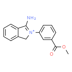 ChemSpider 2D Image | 3-Amino-2-[3-(methoxycarbonyl)phenyl]-1H-isoindolium | C16H15N2O2