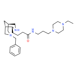 ChemSpider 2D Image | 4-[(1S,2R,5S)-7-Benzyl-3,7-diazabicyclo[3.3.1]non-2-yl]-N-[3-(4-ethyl-1-piperazinyl)propyl]butanamide | C27H45N5O