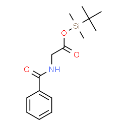 ChemSpider 2D Image | Dimethyl(2-methyl-2-propanyl)silyl N-benzoylglycinate | C15H23NO3Si