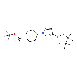 ChemSpider 2D Image | tert-butyl 4-[3-(4,4,5,5-tetramethyl-1,3,2-dioxaborolan-2-yl)-1H-pyrazol-1-yl]piperidine-1-carboxylate | C19H32BN3O4