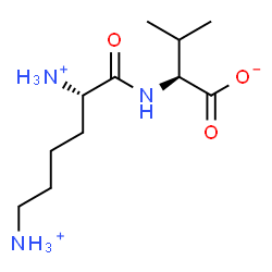 ChemSpider 2D Image | (2S)-2-{[(2S)-2,6-Diammoniohexanoyl]amino}-3-methylbutanoate | C11H24N3O3