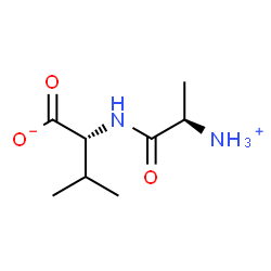 ChemSpider 2D Image | (2R)-2-{[(2R)-2-Ammoniopropanoyl]amino}-3-methylbutanoate | C8H16N2O3