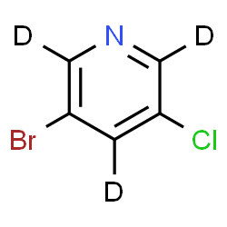ChemSpider 2D Image | 3-Bromo-5-chloro(~2~H_3_)pyridine | C5D3BrClN