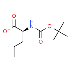 ChemSpider 2D Image | (2S)-2-({[(2-Methyl-2-propanyl)oxy]carbonyl}amino)pentanoate | C10H18NO4
