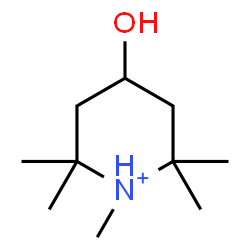 ChemSpider 2D Image | 4-Hydroxy-1,2,2,6,6-pentamethylpiperidinium | C10H22NO
