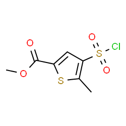 ChemSpider 2D Image | Methyl 4-(chlorosulfonyl)-5-methyl-2-thiophenecarboxylate | C7H7ClO4S2