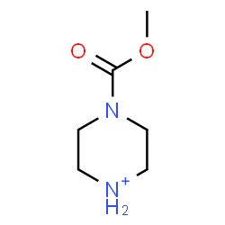 ChemSpider 2D Image | 4-(Methoxycarbonyl)piperazin-1-ium | C6H13N2O2