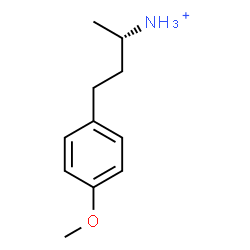 ChemSpider 2D Image | (2S)-4-(4-Methoxyphenyl)-2-butanaminium | C11H18NO