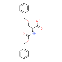 ChemSpider 2D Image | (2S)-3-(Benzyloxy)-2-{[(benzyloxy)carbonyl]amino}propanoate | C18H18NO5
