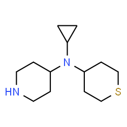 ChemSpider 2D Image | N-Cyclopropyl-N-(tetrahydro-2H-thiopyran-4-yl)-4-piperidinamine | C13H24N2S