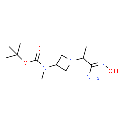 ChemSpider 2D Image | 2-Methyl-2-propanyl {1-[(1Z)-1-amino-1-(hydroxyimino)-2-propanyl]-3-azetidinyl}methylcarbamate | C12H24N4O3