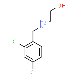 ChemSpider 2D Image | N-(2,4-Dichlorobenzyl)-2-hydroxyethanaminium | C9H12Cl2NO