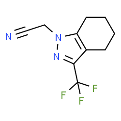 ChemSpider 2D Image | [3-(Trifluoromethyl)-4,5,6,7-tetrahydro-1H-indazol-1-yl]acetonitrile | C10H10F3N3