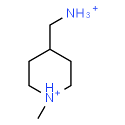 ChemSpider 2D Image | 4-(Ammoniomethyl)-1-methylpiperidinium | C7H18N2