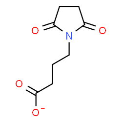 ChemSpider 2D Image | 4-(2,5-Dioxo-1-pyrrolidinyl)butanoate | C8H10NO4
