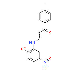ChemSpider 2D Image | 2-{[3-(4-Methylphenyl)-3-oxo-1-propen-1-yl]amino}-4-nitrophenolate | C16H13N2O4