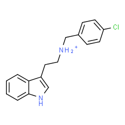 ChemSpider 2D Image | N-(4-Chlorobenzyl)-2-(1H-indol-3-yl)ethanaminium | C17H18ClN2