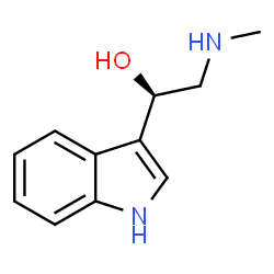 ChemSpider 2D Image | (1R)-1-(1H-Indol-3-yl)-2-(methylamino)ethanol | C11H14N2O