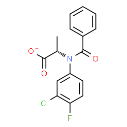 ChemSpider 2D Image | (2S)-2-[Benzoyl(3-chloro-4-fluorophenyl)amino]propanoate | C16H12ClFNO3