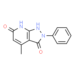 ChemSpider 2D Image | 4-Methyl-2-phenyl-1H-pyrazolo[3,4-b]pyridine-3,6(2H,7H)-dione | C13H11N3O2