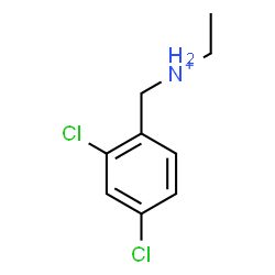 ChemSpider 2D Image | N-(2,4-Dichlorobenzyl)ethanaminium | C9H12Cl2N