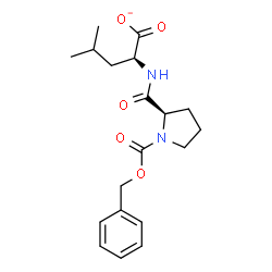 ChemSpider 2D Image | (2S)-2-({1-[(Benzyloxy)carbonyl]-D-prolyl}amino)-4-methylpentanoate | C19H25N2O5