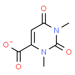 ChemSpider 2D Image | 1,3-Dimethyl-2,6-dioxo-1,2,3,6-tetrahydro-4-pyrimidinecarboxylate | C7H7N2O4