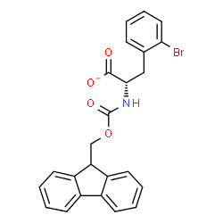 ChemSpider 2D Image | (2S)-3-(2-Bromophenyl)-2-{[(9H-fluoren-9-ylmethoxy)carbonyl]amino}propanoate | C24H19BrNO4