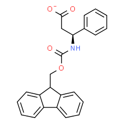 ChemSpider 2D Image | (3S)-3-{[(9H-Fluoren-9-ylmethoxy)carbonyl]amino}-3-phenylpropanoate | C24H20NO4