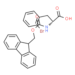 ChemSpider 2D Image | fmoc-d-2-bromophenylalanine | C24H20BrNO4