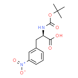 ChemSpider 2D Image | Boc-D-3-NO2-Phe-OH | C14H18N2O6