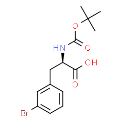 ChemSpider 2D Image | Boc-L-phe(3-Br)-OH | C14H18BrNO4