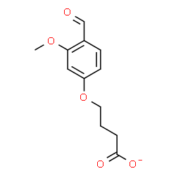 ChemSpider 2D Image | 4-(4-Formyl-3-methoxyphenoxy)butanoate | C12H13O5