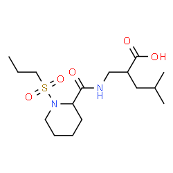 ChemSpider 2D Image | 4-Methyl-2-[({[1-(propylsulfonyl)-2-piperidinyl]carbonyl}amino)methyl]pentanoic acid | C16H30N2O5S