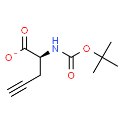 ChemSpider 2D Image | (2S)-2-({[(2-Methyl-2-propanyl)oxy]carbonyl}amino)-4-pentynoate | C10H14NO4