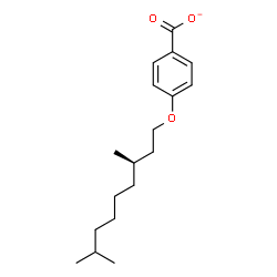 ChemSpider 2D Image | 4-{[(3R)-3,8-Dimethylnonyl]oxy}benzoate | C18H27O3