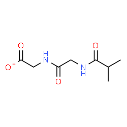 ChemSpider 2D Image | [(N-Isobutyrylglycyl)amino]acetate | C8H13N2O4