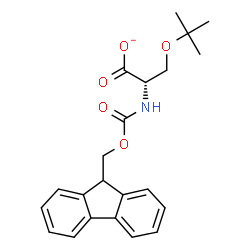 ChemSpider 2D Image | (2S)-2-{[(9H-Fluoren-9-ylmethoxy)carbonyl]amino}-3-[(2-methyl-2-propanyl)oxy]propanoate | C22H24NO5