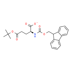 ChemSpider 2D Image | (2S)-2-{[(9H-Fluoren-9-ylmethoxy)carbonyl]amino}-5-[(2-methyl-2-propanyl)oxy]-5-oxopentanoate | C24H26NO6