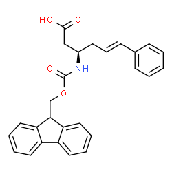ChemSpider 2D Image | (3R,5E)-3-{[(9H-Fluoren-9-ylmethoxy)carbonyl]amino}-6-phenyl-5-hexenoic acid | C27H25NO4