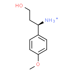 ChemSpider 2D Image | (1R)-3-Hydroxy-1-(4-methoxyphenyl)-1-propanaminium | C10H16NO2