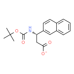 ChemSpider 2D Image | (3S)-3-({[(2-Methyl-2-propanyl)oxy]carbonyl}amino)-3-(2-naphthyl)propanoate | C18H20NO4