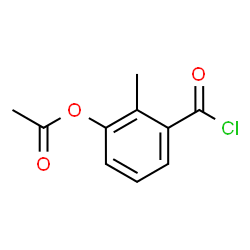 ChemSpider 2D Image | 3-Acetoxy-o-toluoyl chloride | C10H9ClO3