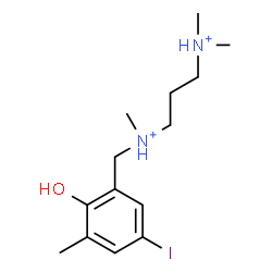 ChemSpider 2D Image | N-(2-Hydroxy-5-iodo-3-methylbenzyl)-N,N',N'-trimethyl-1,3-propanediaminium | C14H25IN2O