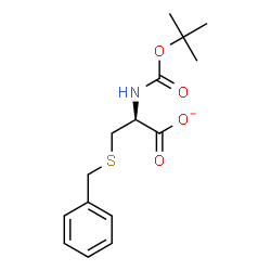ChemSpider 2D Image | (2S)-3-(Benzylsulfanyl)-2-({[(2-methyl-2-propanyl)oxy]carbonyl}amino)propanoate | C15H20NO4S