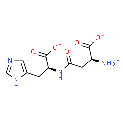 ChemSpider 2D Image | (2S)-2-Ammonio-4-{[(1S)-1-carboxylato-2-(1H-imidazol-5-yl)ethyl]amino}-4-oxobutanoate | C10H13N4O5