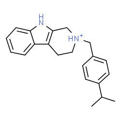 ChemSpider 2D Image | 2-(4-Isopropylbenzyl)-2,3,4,9-tetrahydro-1H-beta-carbolin-2-ium | C21H25N2