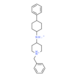 ChemSpider 2D Image | 1-Benzyl-4-[(4-phenylcyclohexyl)ammonio]piperidinium | C24H34N2