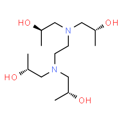ChemSpider 2D Image | (2R,2'R,2''R,2'''R)-1,1',1'',1'''-(1,2-Ethanediyldinitrilo)tetra(2-propanol) | C14H32N2O4